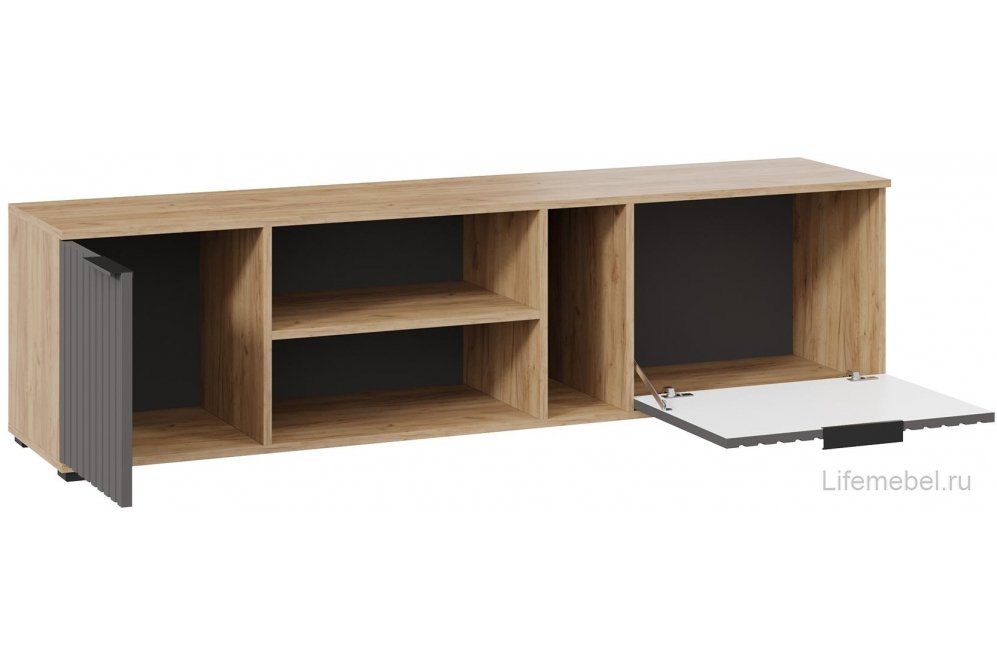 Модульная гостиная Хилтон дуб крафт золотой / графит матовый комплектация 1 Модульная гостиная Хилтон дуб крафт золотой / графит матовый комплектация 1