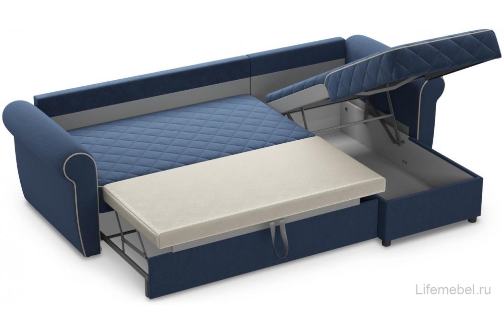 Диван угловой Moon Family 123 велюр синий Диван угловой Moon Family 123 велюр синий