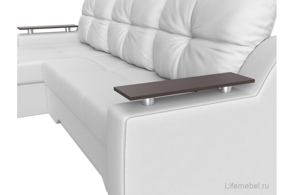 Диван угловой Сенатор экокожа белый левый Диван угловой Сенатор экокожа белый левый