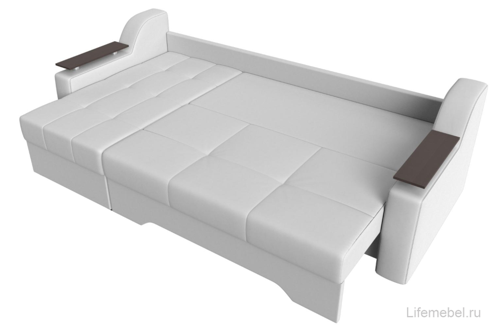 Диван угловой Сенатор экокожа белый левый Диван угловой Сенатор экокожа белый левый