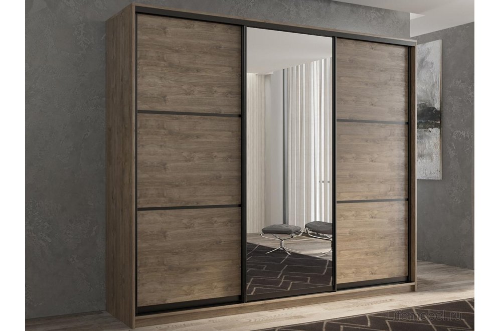 Шкаф-купе Кааппи 2 180х60 дуб харбор эспрессо Шкаф-купе Кааппи 2 180х60 дуб харбор эспрессо