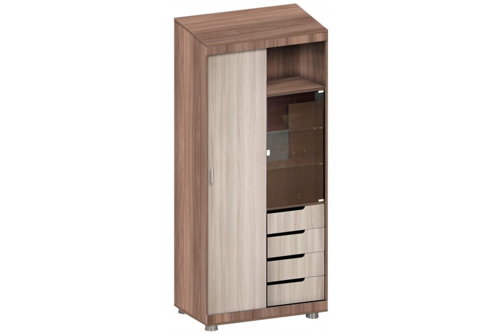 Шкаф-купе Эдвард-5 ясень темный / ясень светлый Шкаф-купе Эдвард-5 ясень темный / ясень светлый