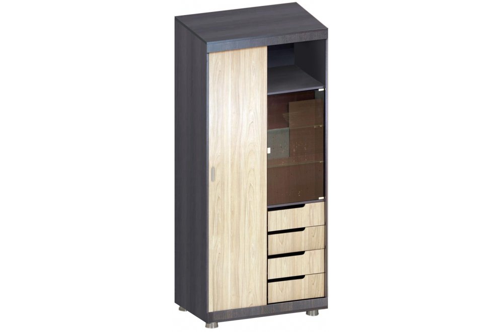 Шкаф-купе Эдвард-5 венге / вяз натуральный Шкаф-купе Эдвард-5 венге / вяз натуральный