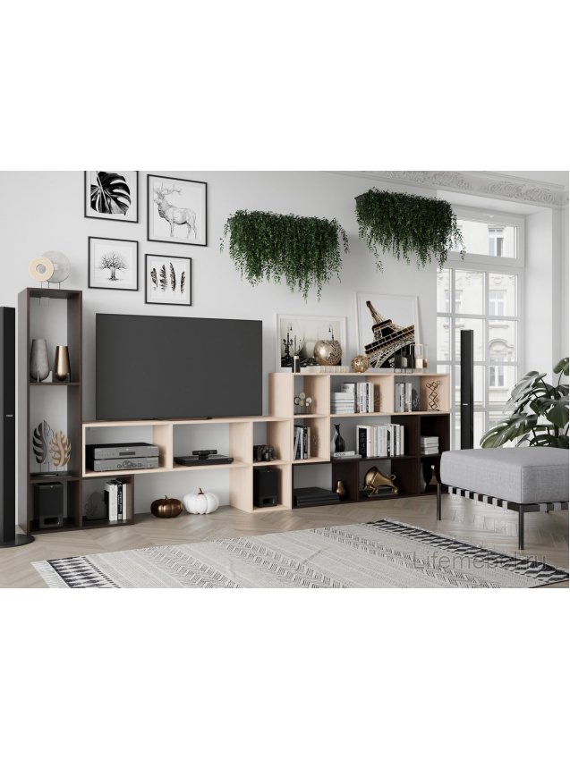 Полка Джеминг дуб молочный