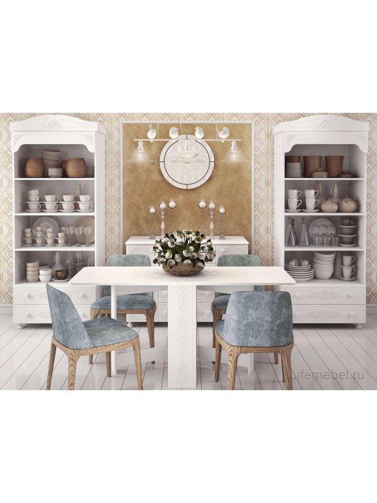 Стеллаж Ассоль АС-3 белое дерево Стеллаж Ассоль АС-3 белое дерево