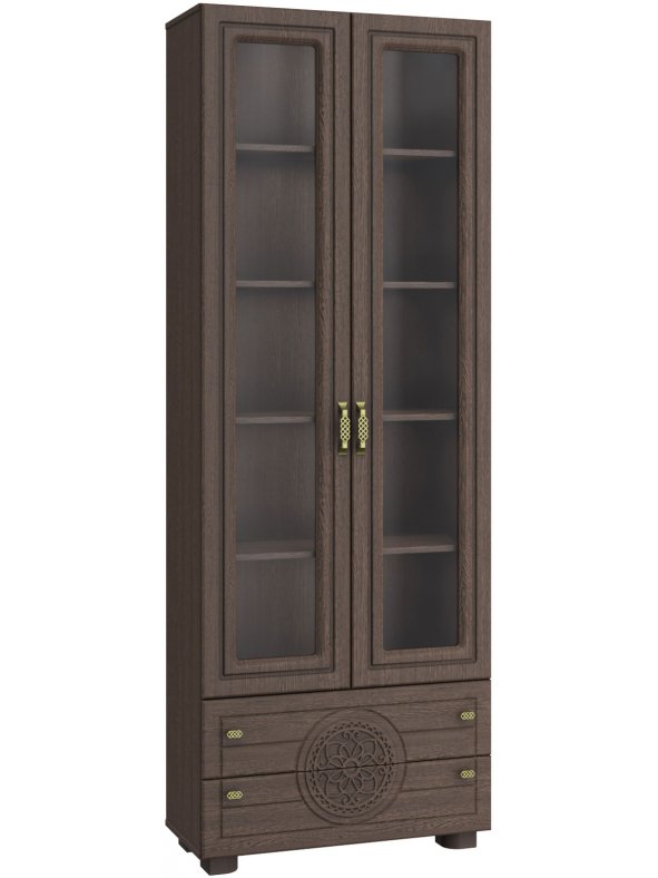 Витрина Монблан МБ-27К венге / орех шоколадный Витрина Монблан МБ-27К венге / орех шоколадный