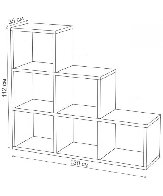 Стеллаж СЛД ШБЕ шамони / белый Стеллаж СЛД ШБЕ шамони / белый