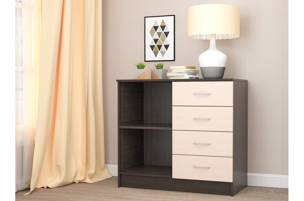 Комод Кэт-7 венге linum/дуб белфорт Комод Кэт-7 венге linum/дуб белфорт