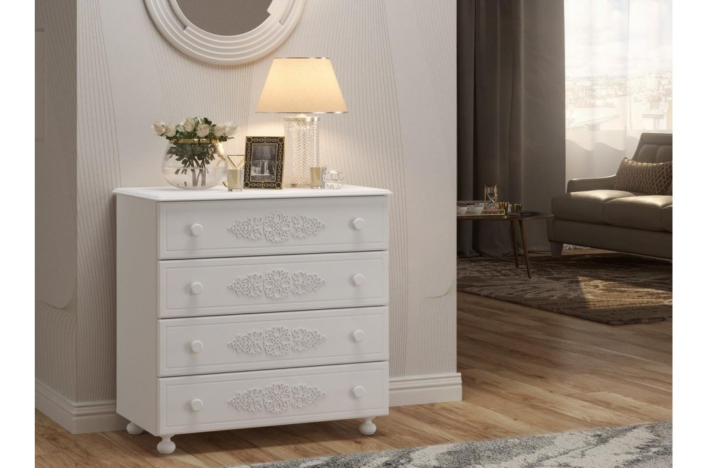 Комод Ассоль АС-5 белое дерево Комод Ассоль АС-5 белое дерево