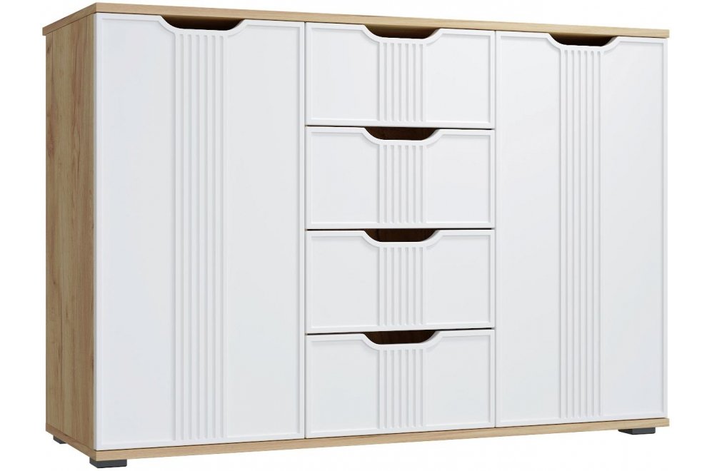 Комод Эмилия ЭЛ-21 дуб крафт золотой / меренга Комод Эмилия ЭЛ-21 дуб крафт золотой / меренга