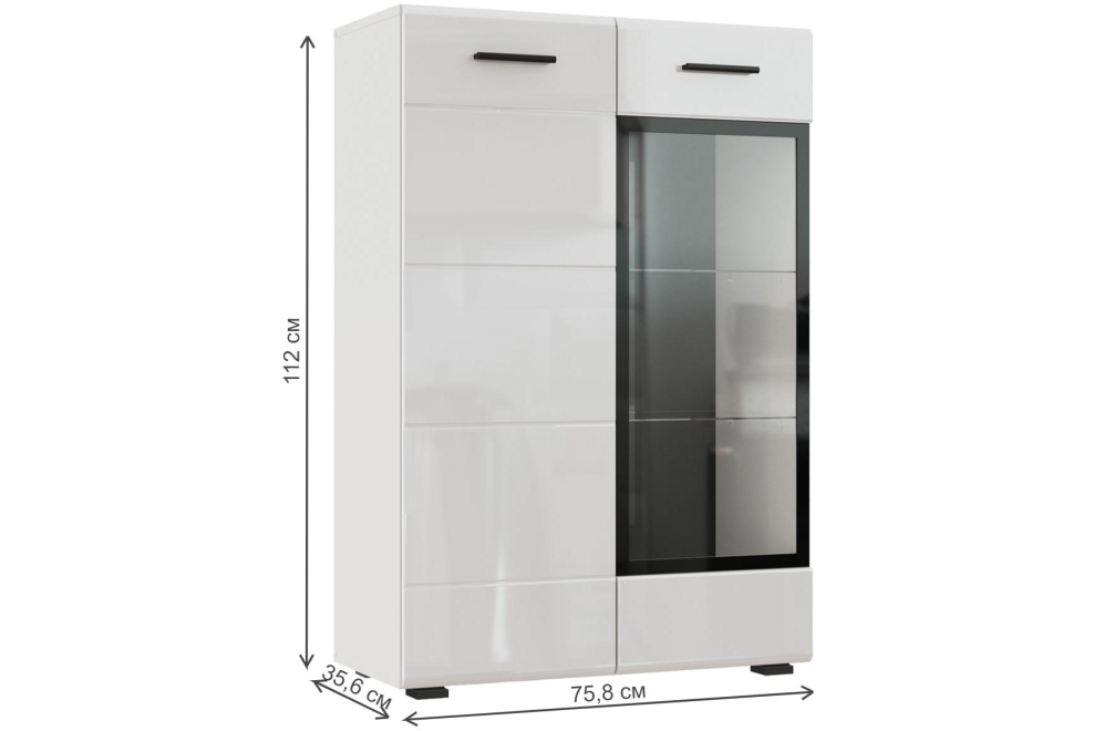 Комод Shine 80 белый / белый глянец Комод Shine 80 белый / белый глянец