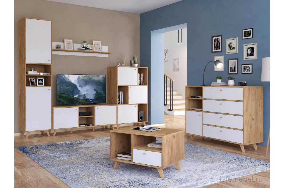 Комод Ирма ИР-12 дуб крафт / белый структурный Комод Ирма ИР-12 дуб крафт / белый структурный