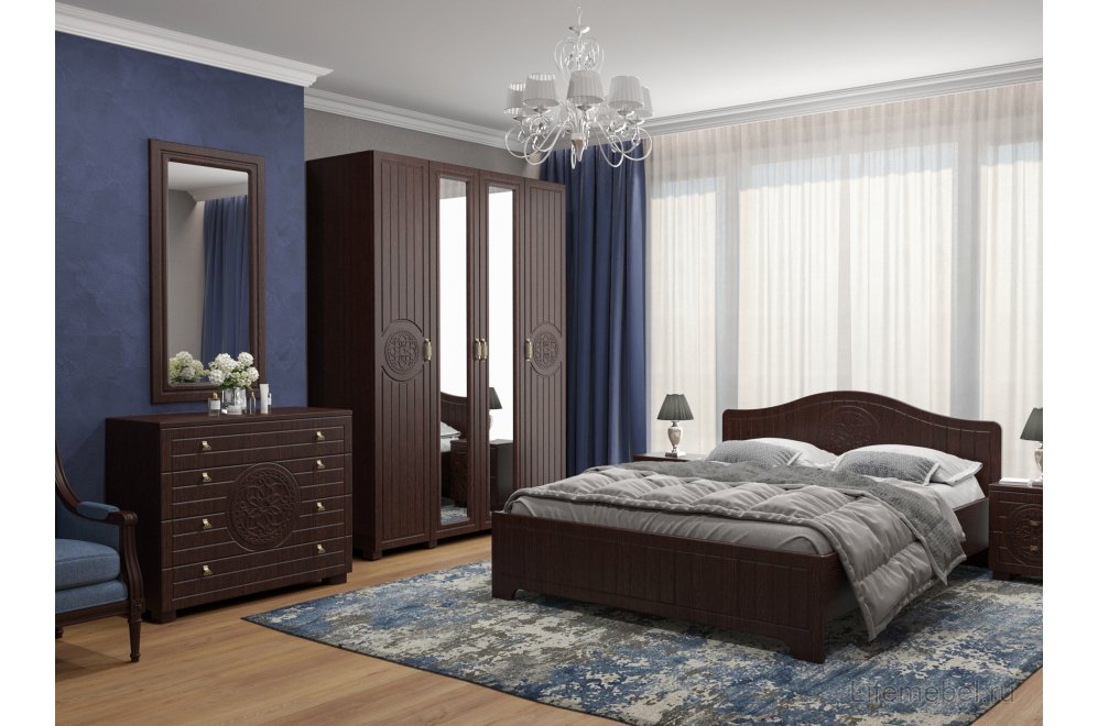 Комод Монблан МБ-37К венге / орех шоколадный Комод Монблан МБ-37К венге / орех шоколадный