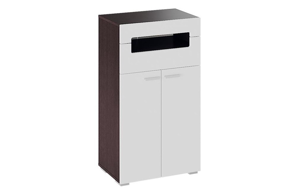 Комод Фьюжн венге линум / белый глянец Комод Фьюжн венге линум / белый глянец