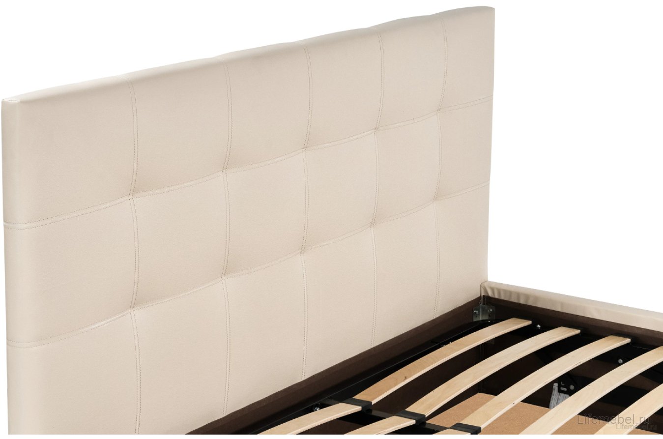 Полутораспальная кровать Афродита-2 140х200 с ПМ светло-серый велюр bingo ash