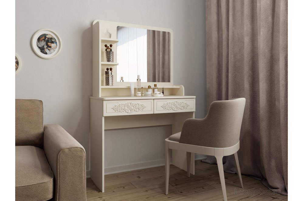 Туалетный столик Ассоль Лайт ТСН-2 ваниль Туалетный столик Ассоль Лайт ТСН-2 ваниль