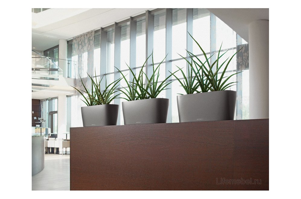 Кашпо Lechuza 15563 DELTA 20 Антрацитовый металлик