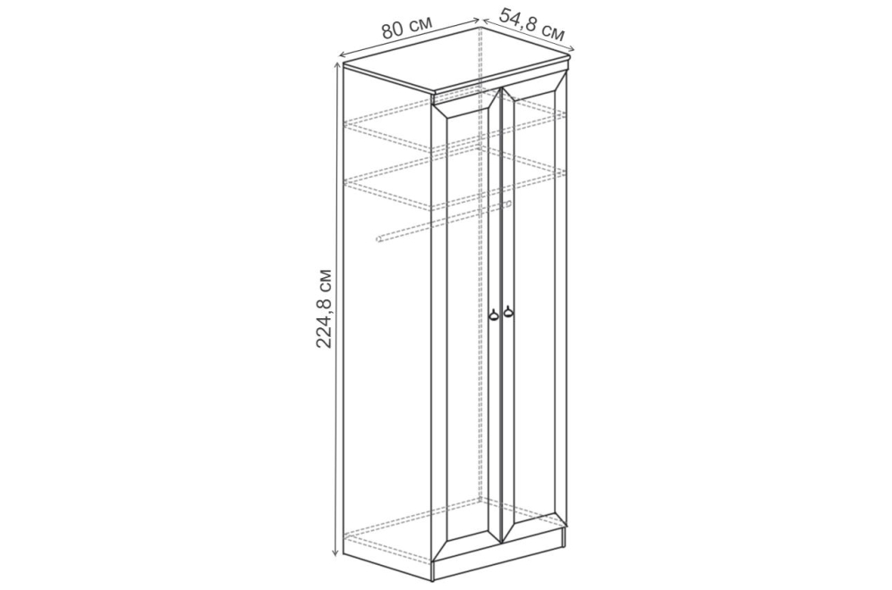 Шкаф Инна 609 денвер темный Шкаф Инна 609 денвер темный