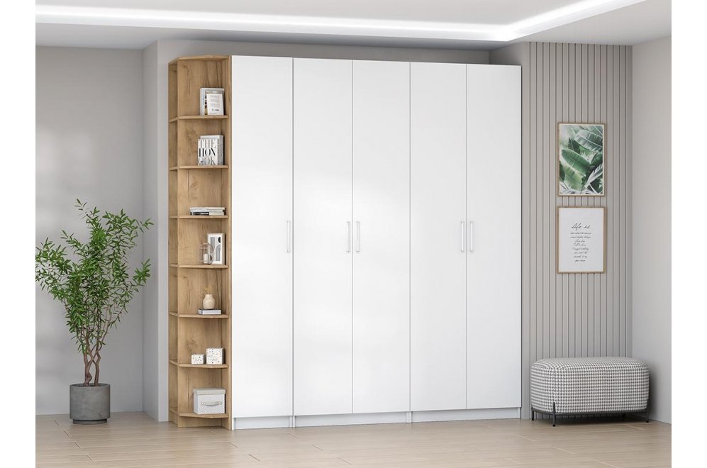 Шкаф Иннэс-7 2300 белый / дуб крафт золотой Шкаф Иннэс-7 2300 белый / дуб крафт золотой