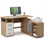 дуб сонома / белый