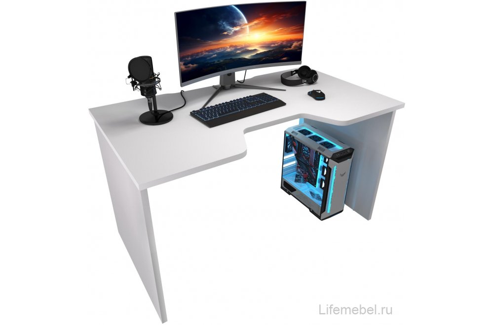 Компьютерный стол С-240 белый / белый Компьютерный стол С-240 белый / белый