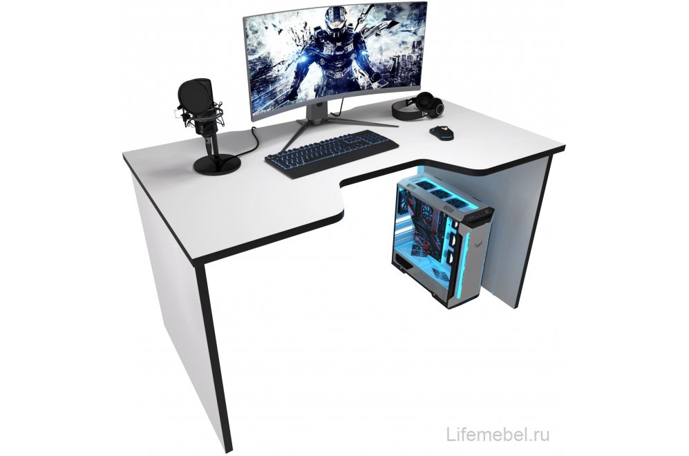 Компьютерный стол С-240 белый / черный Компьютерный стол С-240 белый / черный