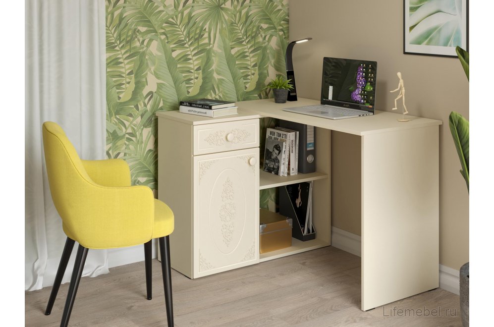 Письменный стол Ассоль плюс АС-67 ваниль Письменный стол Ассоль плюс АС-67 ваниль