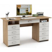 дуб сонома / белый