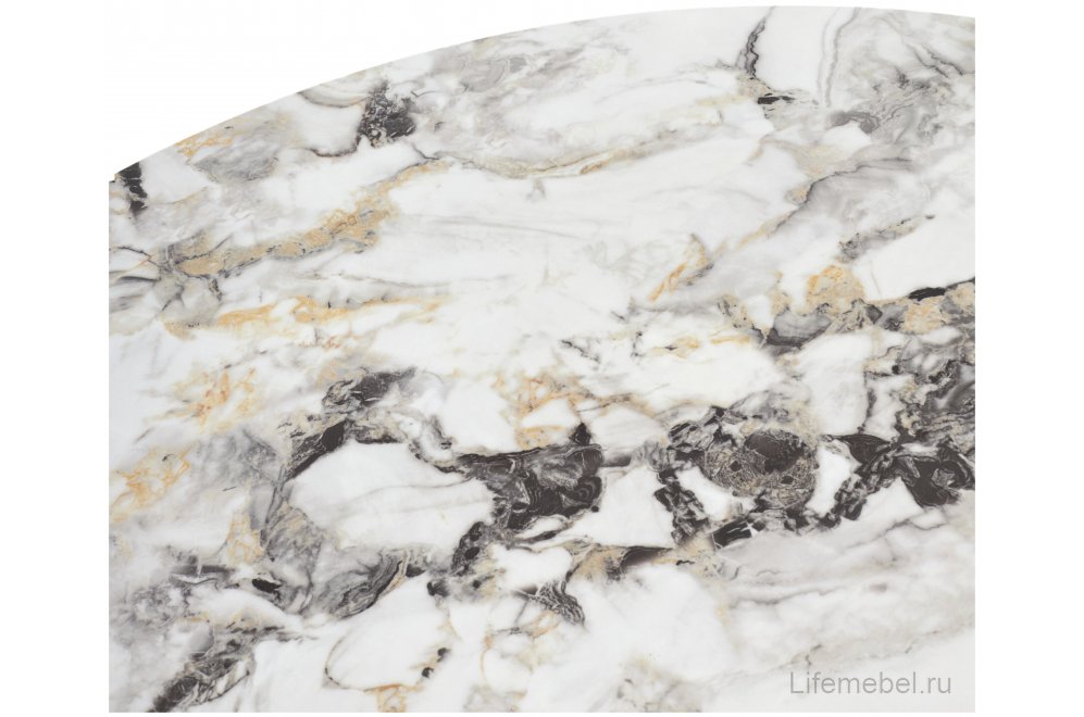 Керамический стол Колизей d140 arctic ocean белый мрамор керамика / черный Керамический стол Колизей d140 arctic ocean белый мрамор керамика / черный