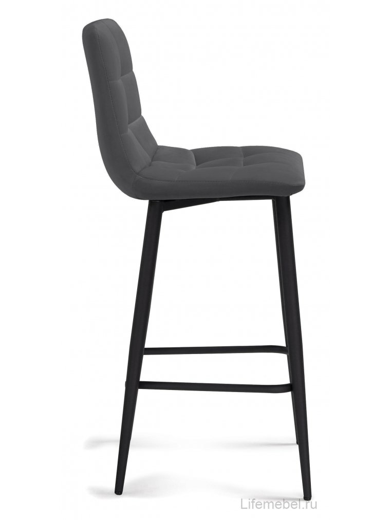 Полубарный стул Симпл темно-серый / черный Полубарный стул Симпл темно-серый / черный