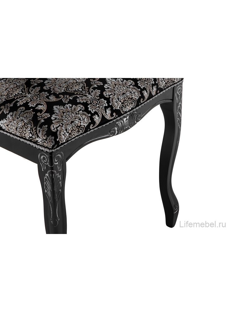 Стул Клето патина серебро / черный