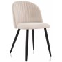 Стул на металлокаркасе Gabi 1 beige / black бежевый велюр