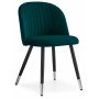 Стул на металлокаркасе Gabi green / black / silver зеленый велюр / серебро