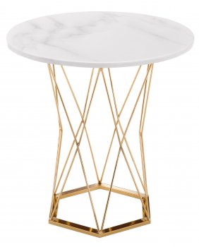 Стол Melan white / gold