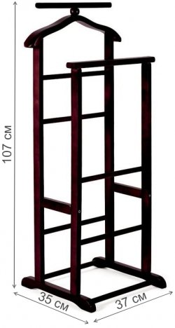 Вешалка костюмная В 9Н махагон