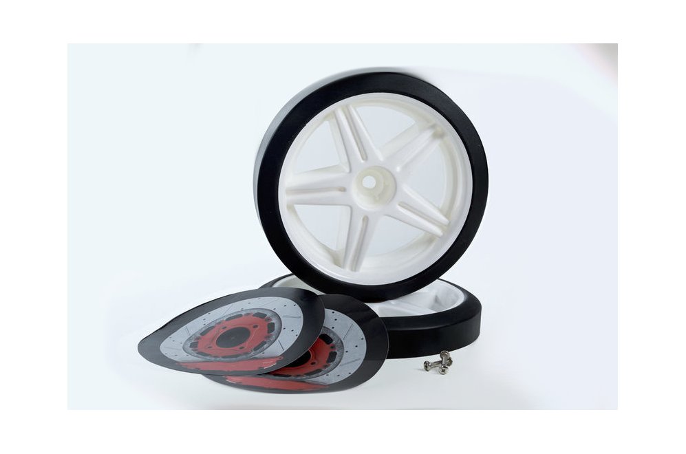 Объемные пластиковые колеса Light  2 штуки белые