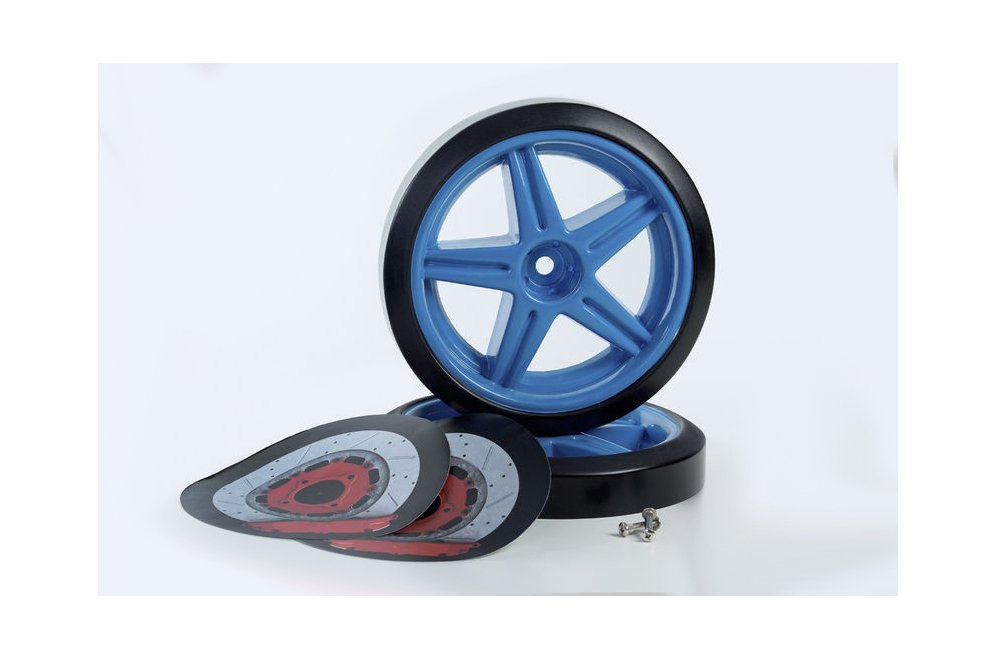 Объемные пластиковые колеса Light 2 штуки синие
