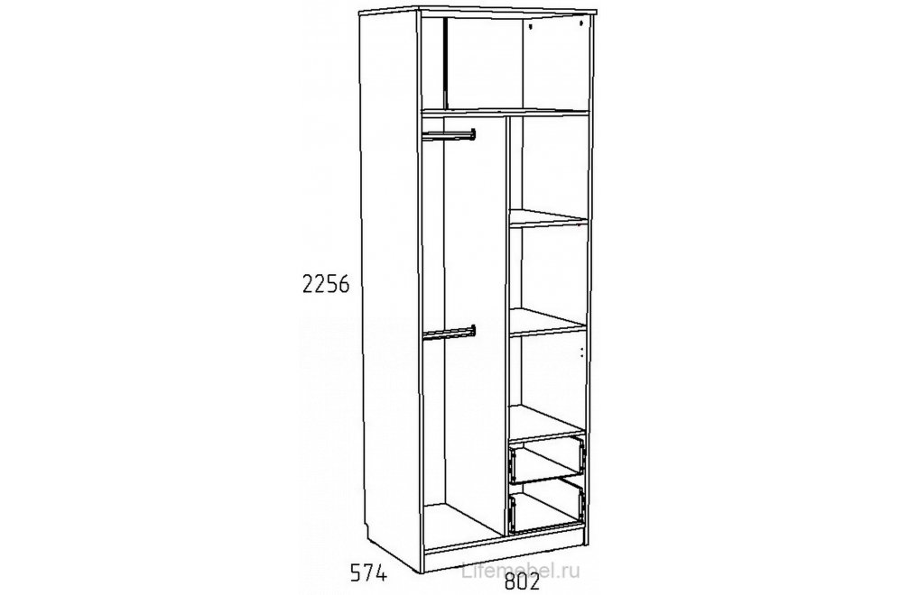Комплект детской мебели Акварель капучино / дуб сонома комплектация 5