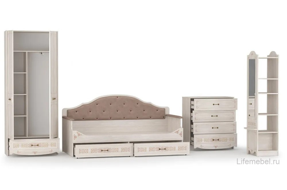 Комплект детской мебели Флоренция ясень анкор комплектация 2