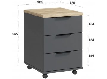 Комплект для кабинета Скайлайт блэквуд ячменный / графит / белый / меренга комплектация 3