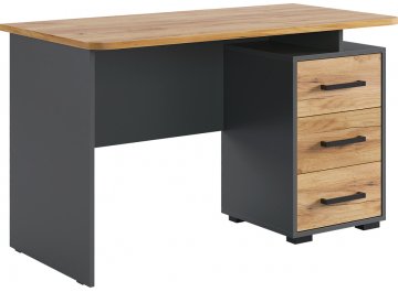 Письменный стол Лайт К3 дуб крафт золотой / белый