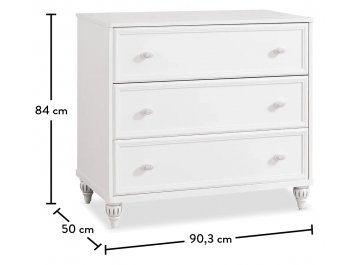 Детский комод Romantica белая