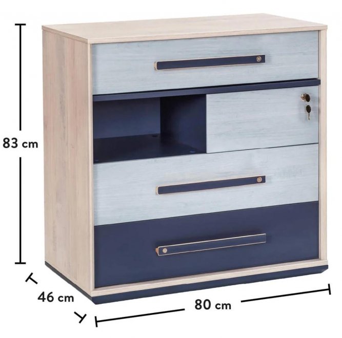Комод детский Trio трио / синий