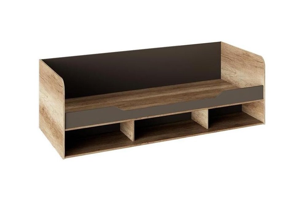 Кровать Пилигрим ТД-276.12.02 дуб каньон светлый / фон серый