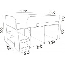 Кровать-чердак Астра 9 2
