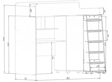 Кровать-чердак Капризун 5 Р440