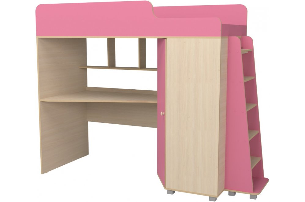 Кровать-чердак Капризун 5 Р440 розовая