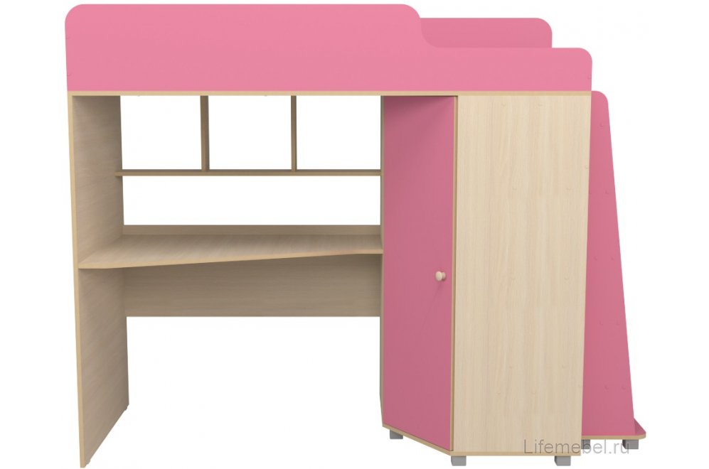 Кровать-чердак Капризун 5 Р440 розовая