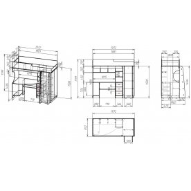 Кровать-чердак Мебелайн-3