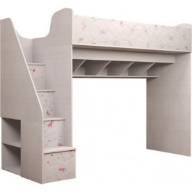 Кровать-чердак Принцесса 18 с лестницей